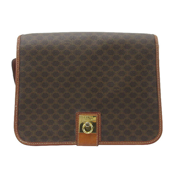 Celine Macadam Pattern Flap Shoulder Bag Crossbody Diagonal - Picture 1 of 6